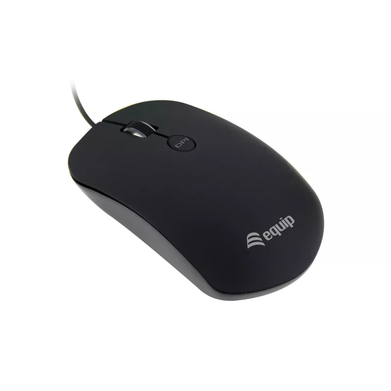 Equip USB Comfort pele, abpusēja, optiskā, USB Type-A, 1600 DPI, melna