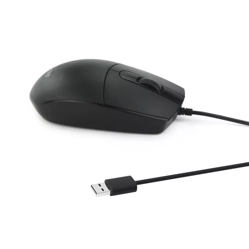 Equip USB klusā pele, piemērota abām rokām, optiskā, USB Type-A, 1200 DPI, melna