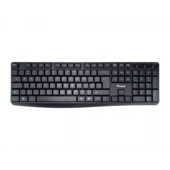 Equip vadu USB tastatūra, ASV/starptautisks izkārtojums (QWERTY), pilnizmēra (100%), vadu, USB, QWERTY, melna