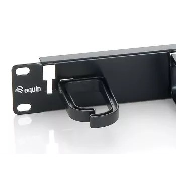 Equip 19 collu statīva kabeļu pārvaldības panelis, melns (RAL 9005)