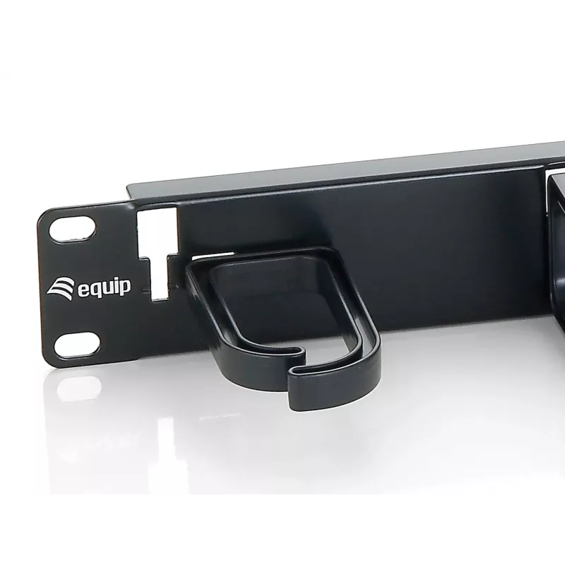 Equip 19 collu statīva kabeļu pārvaldības panelis, melns (RAL 9005)