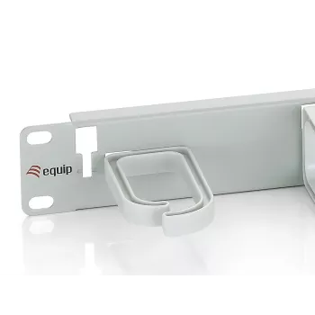 Equip 19 collu statņu montāžas kabeļu pārvaldības panelis, gaiši pelēks (RAL 7035)