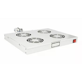 Equip dzesēšanas ventilatori 19', 1U, 4 VENTILATORI, RAL7035 pelēks
