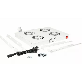 Equip dzesēšanas ventilatori 19', 1U, 4 VENTILATORI, RAL7035 pelēks