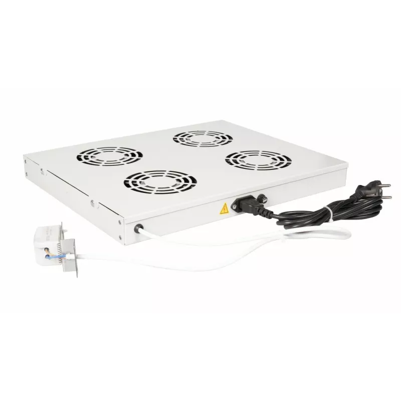 Equip dzesēšanas ventilatori 19', 1U, 4 VENTILATORI, RAL7035 pelēks