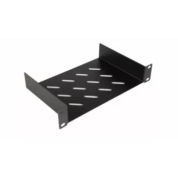 Equip Fixed Shelf 10', 1U, 150mm, melna