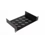 Equip Fixed Shelf 10', 1U, 150mm, melna
