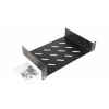Equip Fixed Shelf 10', 1U, 150mm, melna