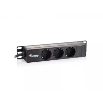 Equip 3-Outlet German Power Distribution Unit, 10 inch