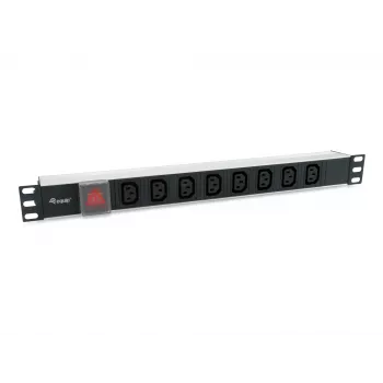 Equip 333310 strāvas sadales bloks (PDU) 8 maiņstrāvas rozetes 1U melns