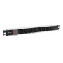 Equip 333310 strāvas sadales bloks (PDU) 8 maiņstrāvas rozetes 1U melns