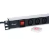 Equip 333310 strāvas sadales bloks (PDU) 8 maiņstrāvas rozetes 1U melns