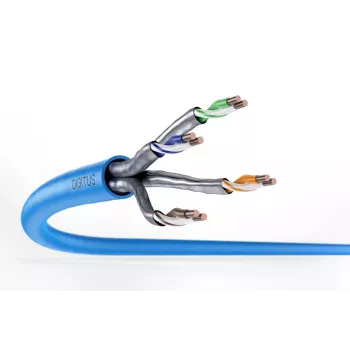 DIGITUS instalācijas kabelis - CAT6a - U/FTP - AWG 23/1 - 100m - zils