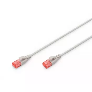 DIGITUS plāns komutācijas kabelis - CAT6 - U/UTP - Snagless - Cu - 2m - pelēka