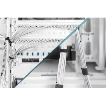 Tīkla kabelis Digitus CAT 6A U/UTP plāns ielāpu vads RJ-45 Cat6a 1m pelēks