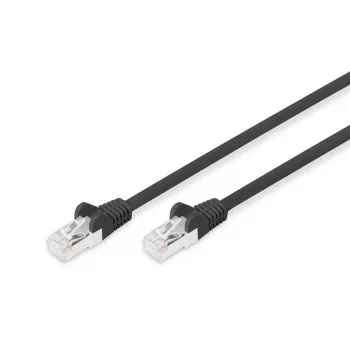 DIGITUS komutācijas kabelis - CAT6 - S/FTP - Ar aizsargvāciņu - 3 m - Melns