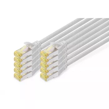 DIGITUS komutācijas kabelis - CAT6a - S/FTP - bez aizķeršanās - 5m - melns - 10 gab. iepakojumā