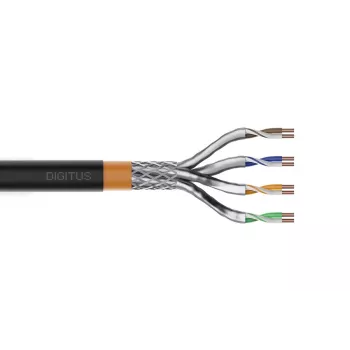 DIGITUS instalācijas kabelis - Cat 7 - S/FTP - AWG 23/1 - 500 m - Melns