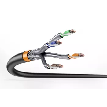 DIGITUS instalācijas kabelis - Cat 7 - S/FTP - AWG 23/1 - 500 m - Melns