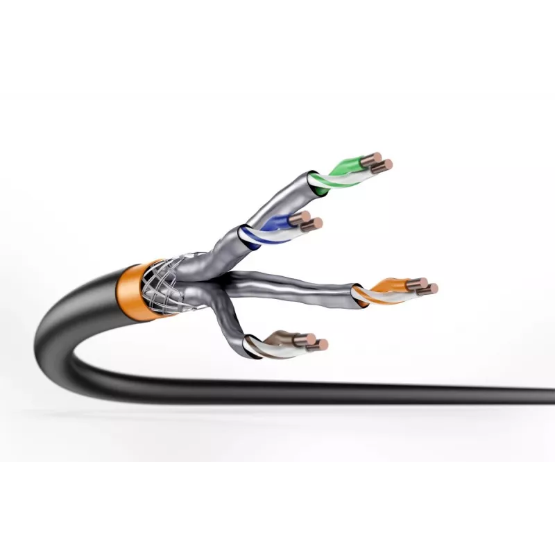 DIGITUS instalācijas kabelis - Cat 7 - S/FTP - AWG 23/1 - 500 m - Melns