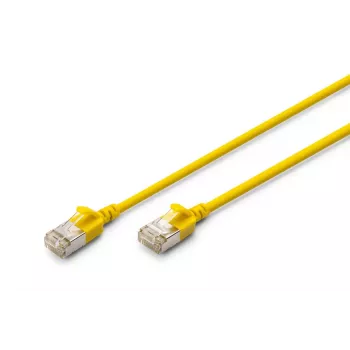 DIGITUS plāns komutācijas kabelis - CAT6A - F-FTP - 5m - Dzeltens