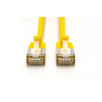 DIGITUS plāns komutācijas kabelis - CAT6A - F-FTP - 5m - Dzeltens