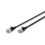 DIGITUS plāns komutācijas kabelis - CAT6A - F-FTP - 3m - Melns