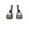 DIGITUS plāns komutācijas kabelis - CAT6A - F-FTP - 3m - Melns