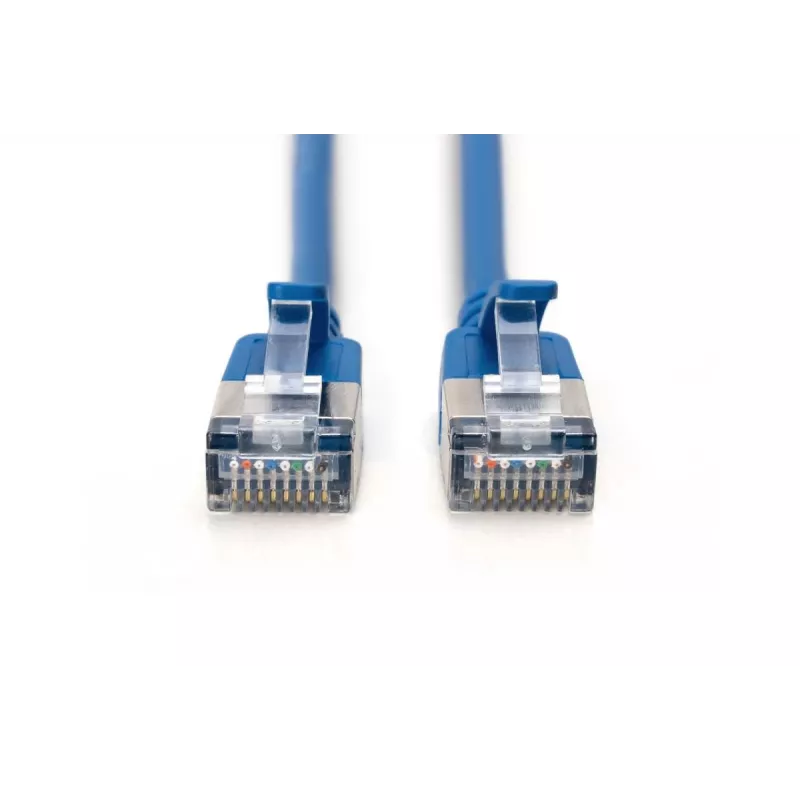 DIGITUS plāns komutācijas kabelis - CAT6A - F-FTP - 3m - Zils