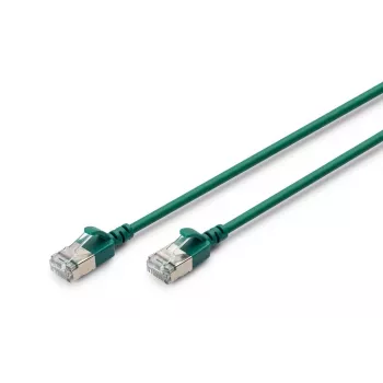 DIGITUS plānais komutācijas kabelis - CAT6A - F-FTP - 2 m - Zaļš