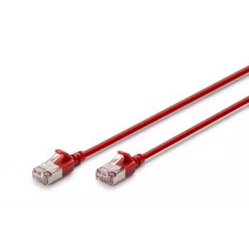 DIGITUS plāns komutācijas kabelis - CAT6A - F-FTP - 1 m - sarkans