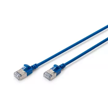 DIGITUS plāns komutācijas kabelis - CAT6A - F-FTP - 1m - Zils
