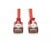 DIGITUS plāns komutācijas kabelis - CAT6A - F-FTP - 30cm - sarkans