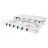 DIGITUS optiskās šķiedras bīdāmā salaiduma kārba, 1U, aprīkota ar 6x SC duplex, ietver M25 skrūvi, salaiduma kasete, krāsainas pigtail šķiedras OM3, adapteris