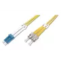DIGITUS Fiber Optic Patch Cord, LC to ST OS2, Singlemode 09/125 µ, Duplex, Length 2m