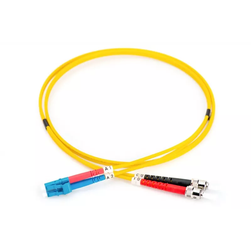DIGITUS Fiber Optic Patch Cord, LC to ST OS2, Singlemode 09/125 µ, Duplex, Length 2m