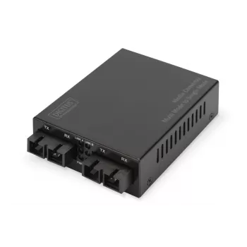 DIGITUS Vairākmodu/Vienmodas multivides pārveidotājs Gigabit Wavel: 850nm 1310nm 20km