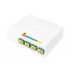 DIGITUS FTTH korpuss ar 4x SC (APC) SX adaptera virsmu un DIN-sliedes stiprinājumu