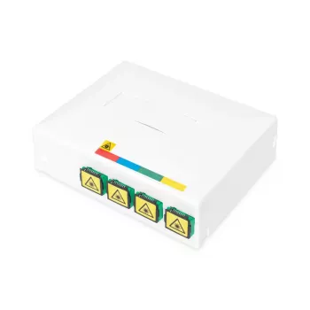 DIGITUS FTTH korpuss ar 4x SC (APC) SX adaptera virsmu un DIN-sliedes stiprinājumu