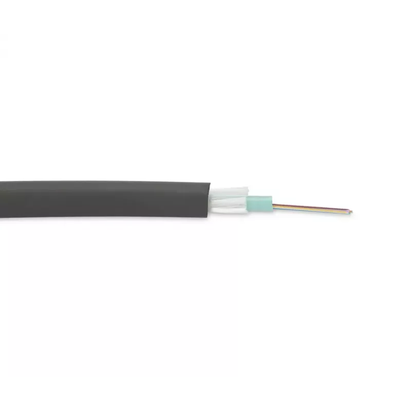 DIGITUS OM3 12 šķiedras, iekštelpām/ārtelpām, AI-DQ(ZN)BH12G50/125µ daudzrežīmu, melns, garums no 1 m