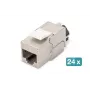 DIGITUS CAT6a Keystone ligzda - ekranēta, bezinstrumentu savienojums - inteliģents kabeļa pārvaldnieks - 24 gab.