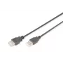 DIGITUS USB 2.0 pagarinātāja kabelis, A tipa vīrišķais/sievišķais, 2m, USB 2.0 atbilstošs, melns