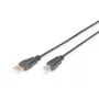 DIGITUS USB 2.0 kabelis, A-B tipa, vīr./vīr., 3 m, atbilst USB 2.0