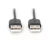 DIGITUS USB savienojuma kabelis, A tipa, vīr./vīr., 1,8 m, USB 2.0 saderīgs