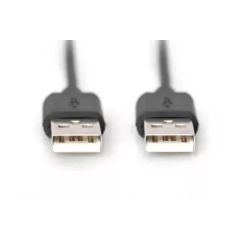 DIGITUS USB savienojuma kabelis, A tipa, vīr./vīr., 1,8 m, USB 2.0 saderīgs