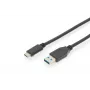 DIGITUS ASSMANN USB Type-C savienojuma kabelis, Type C uz A vīr./vīr., 1 m pilnfunkciju, Gen2, 3A, 10GB, versija 3.1, CE, melns