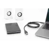 DIGITUS ASSMANN USB Type-C savienojuma kabelis, Type C uz A vīr./vīr., 1 m pilnfunkciju, Gen2, 3A, 10GB, versija 3.1, CE, melns