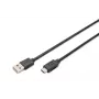DIGITUS ASSMANN USB Type-C savienojuma kabelis, C uz A M/M, 3m 3A, 480MB, 2.0 versija, melns