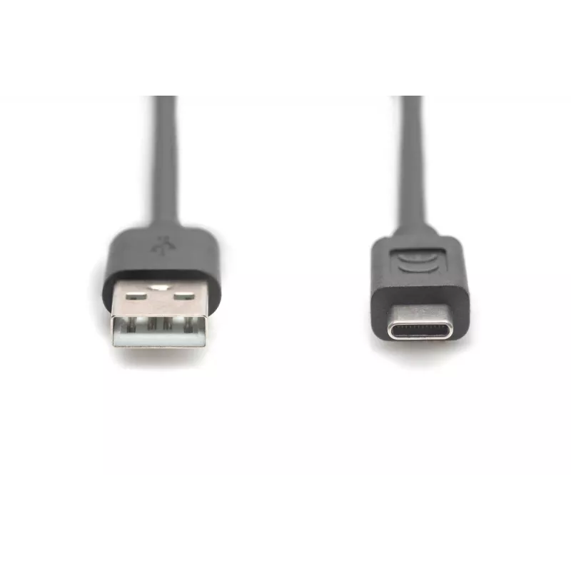 DIGITUS ASSMANN USB Type-C savienojuma kabelis, C uz A M/M, 3m 3A, 480MB, 2.0 versija, melns