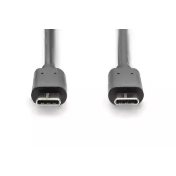 DIGITUS ASSMANN USB Type-C savienojuma kabelis, C tipa uz C vīriešu/vīriešu, 3m, ātrgaitas, melns